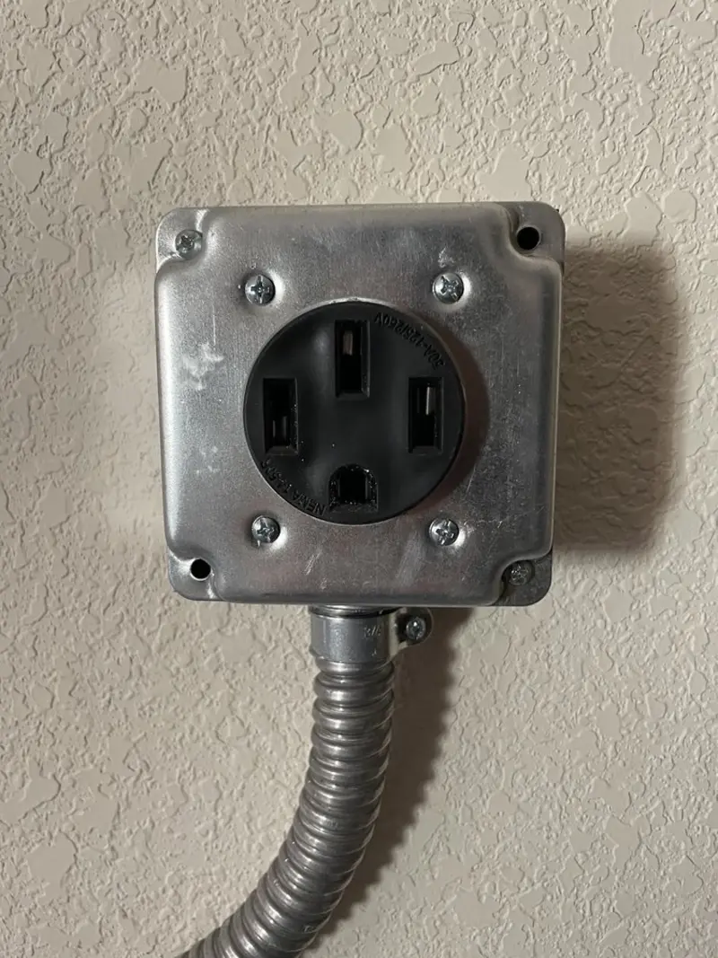 NEMA 14-50 outlet installed for Electrical Panel Upgrade in Crete